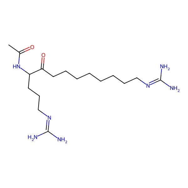 2D Structure of N-(1,13-diguanidino-5-oxotridecan-4-yl)acetamide