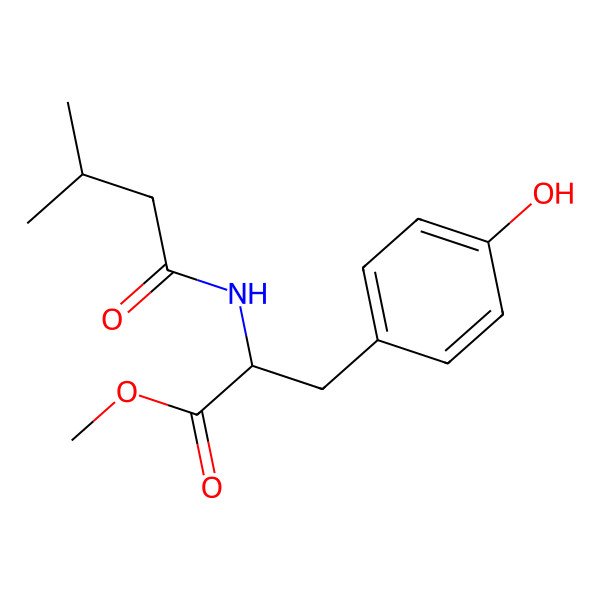 2D Structure of N-(12-methyl-10-oxobutyl)-L-tyrosine methyl ester