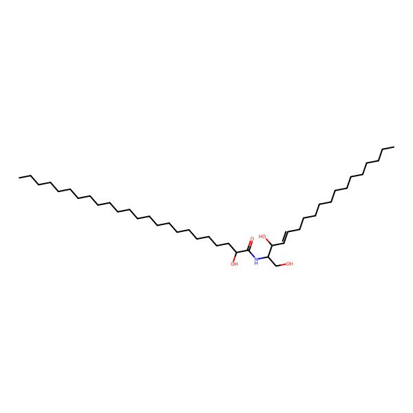 2D Structure of N-(1,3-dihydroxyoctadec-4-en-2-yl)-2-hydroxytetracosanamide