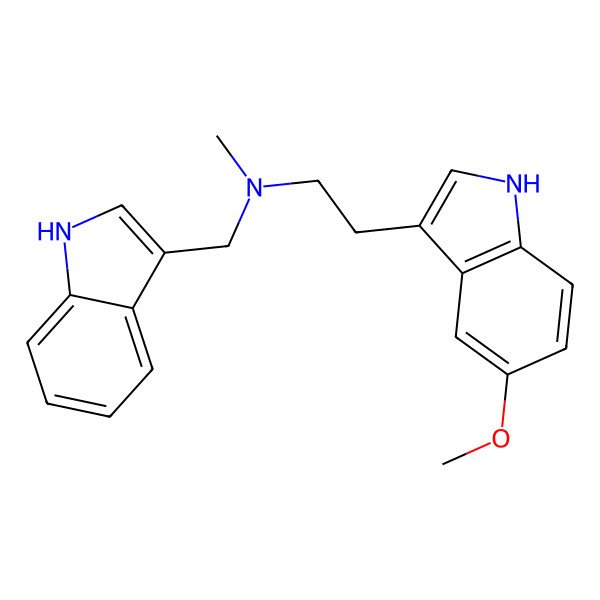 2D Structure of N-(1H-indol-3-ylmethyl)-2-(5-methoxy-1H-indol-3-yl)-N-methylethanamine