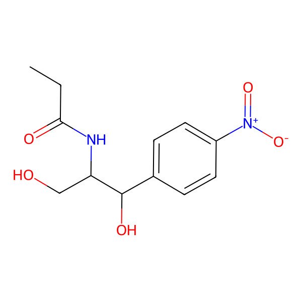 2D Structure of n-((1r,2r)-1,3-Dihydroxy-1-(4-nitrophenyl)propan-2-yl)propanamide