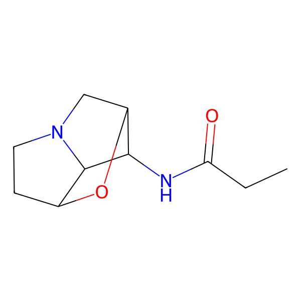 2D Structure of N-[(1R,3S,7S,8R)-2-oxa-6-azatricyclo[4.2.1.03,7]nonan-8-yl]propanamide