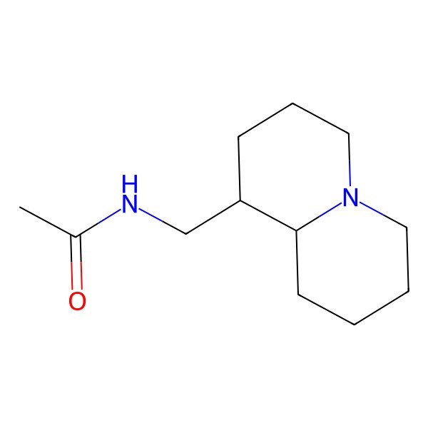 2D Structure of N-[[(1S,9aR)-2,3,4,6,7,8,9,9a-octahydro-1H-quinolizin-1-yl]methyl]acetamide