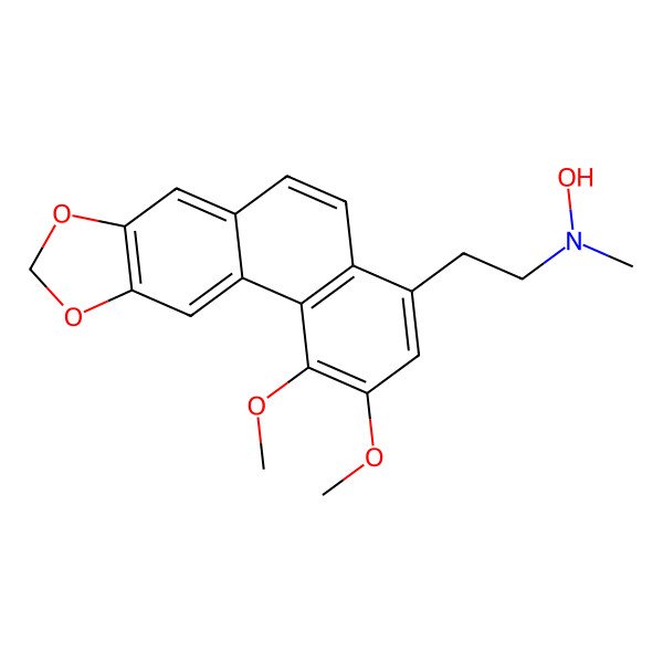 2D Structure of N-[2-(1,2-dimethoxynaphtho[2,1-f][1,3]benzodioxol-4-yl)ethyl]-N-methylhydroxylamine