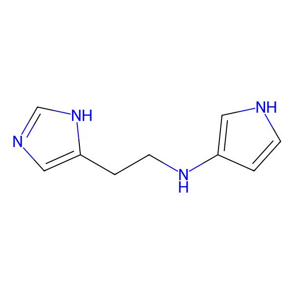2D Structure of N-[2-(1H-imidazol-5-yl)ethyl]-1H-pyrrol-3-amine