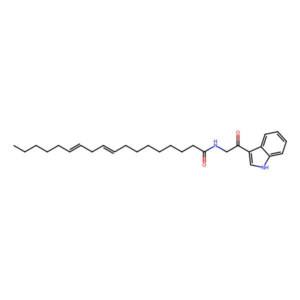 2D Structure of N-[2-(1H-indol-3-yl)-2-oxoethyl]octadeca-9,12-dienamide