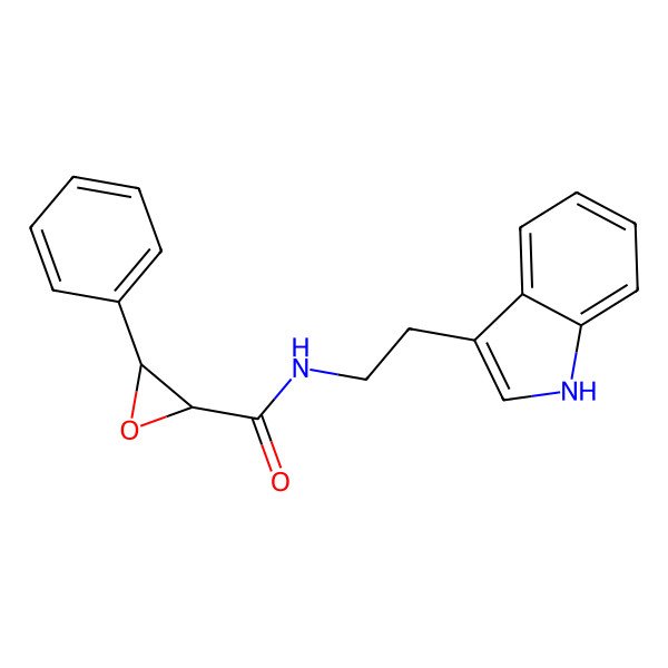 2D Structure of N-[2-(1H-indol-3-yl)ethyl]-3-phenyloxirane-2-carboxamide