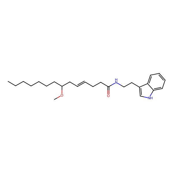 2D Structure of N-[2-(1H-indol-3-yl)ethyl]-7-methoxytetradec-4-enamide