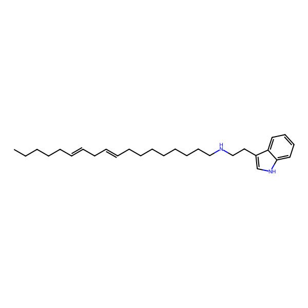 2D Structure of N-[2-(1H-indol-3-yl)ethyl]octadeca-9,12-dien-1-amine
