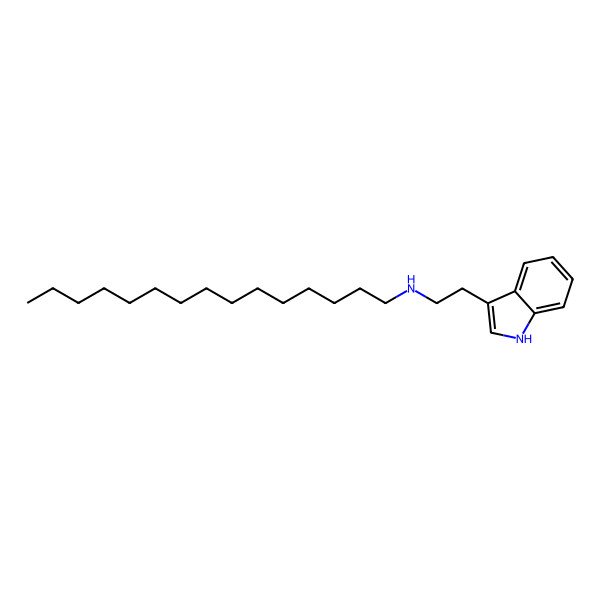 2D Structure of N-[2-(1H-indol-3-yl)ethyl]pentadecan-1-amine