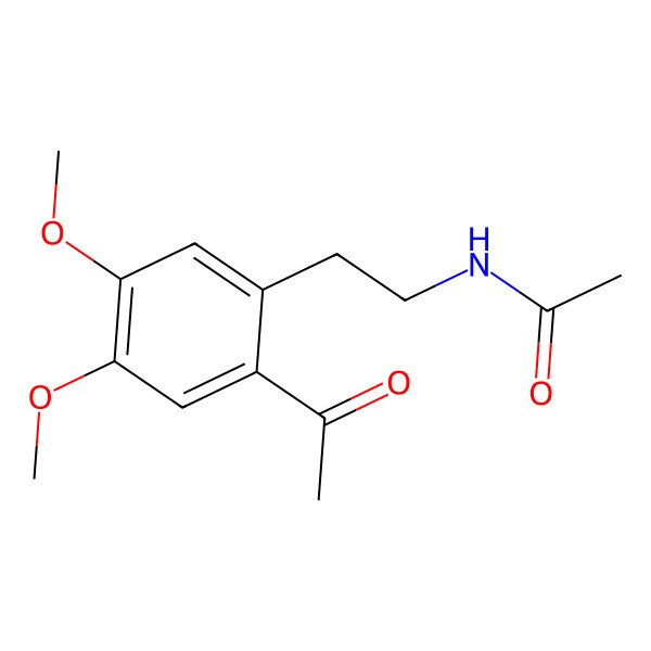 2D Structure of N-[2-(2-acetyl-4,5-dimethoxyphenyl)ethyl]acetamide