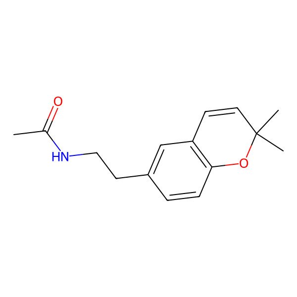 2D Structure of N-[2-(2,2-dimethylchromen-6-yl)ethyl]acetamide