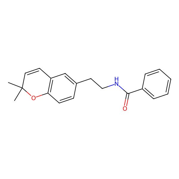 2D Structure of N-[2-(2,2-Dimethyl-2H-1-benzopyran-6-yl)ethyl]benzamide