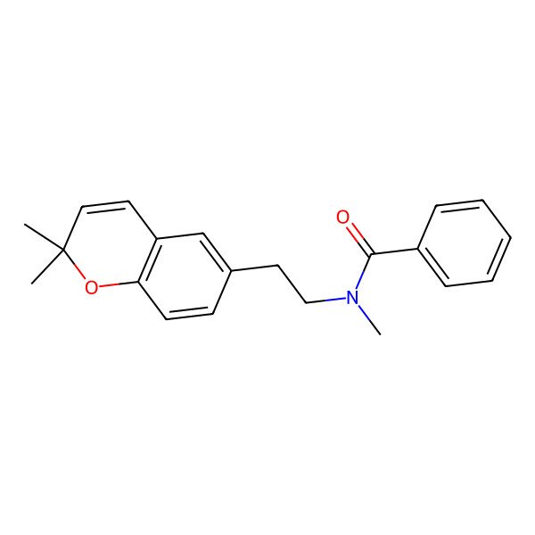 2D Structure of N-[2-(2,2-dimethylchromen-6-yl)ethyl]-N-methylbenzamide