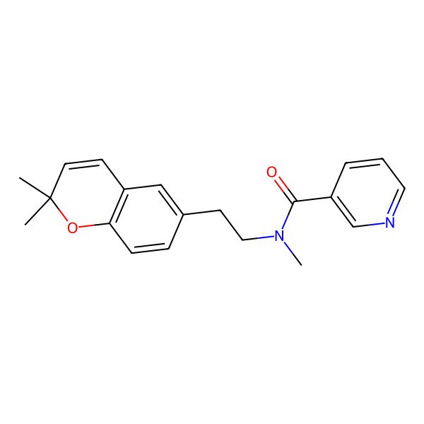 2D Structure of N-[2-(2,2-dimethylchromen-6-yl)ethyl]-N-methylpyridine-3-carboxamide
