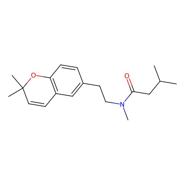 2D Structure of N-[2-(2,2-dimethylchromen-6-yl)ethyl]-N,3-dimethylbutanamide