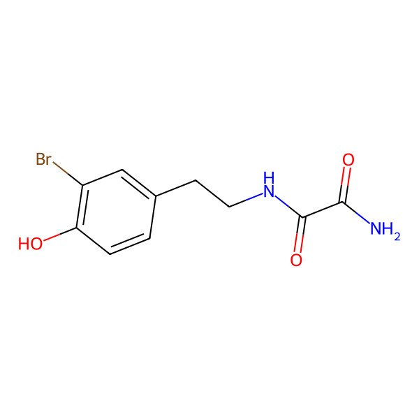 2D Structure of N'-[2-(3-bromo-4-hydroxyphenyl)ethyl]oxamide