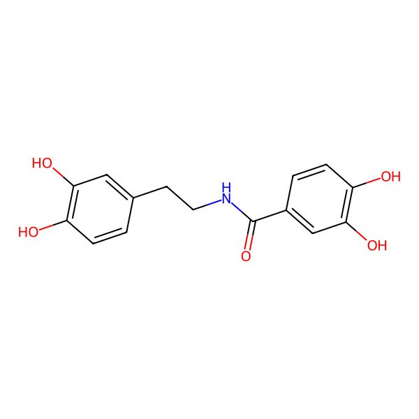 2D Structure of N-[2-(3,4-dihydroxyphenyl)ethyl]-3,4-dihydroxybenzamide
