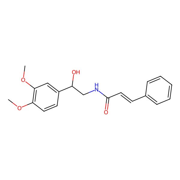 2D Structure of N-[2-(3,4-dimethoxyphenyl)-2-hydroxyethyl]-3-phenylprop-2-enamide