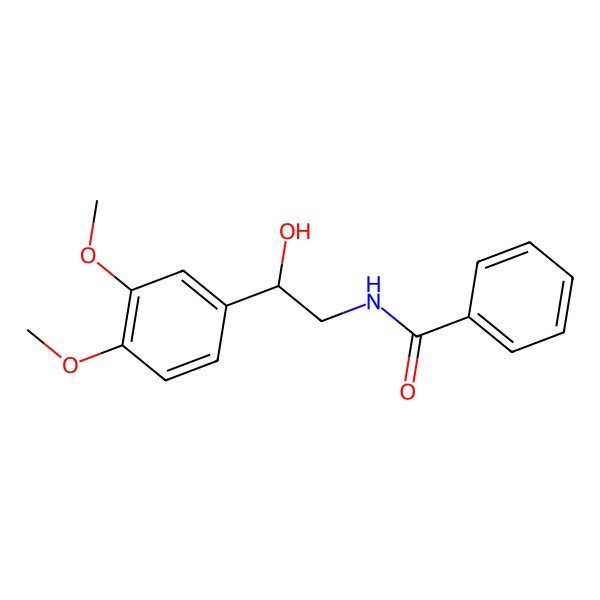 2D Structure of N-(2-(3,4-dimethoxyphenyl)-2-hydroxyethyl)benzamide 2D Structure of N-(2-(3,4-dimethoxyphenyl)-2-hydroxyethyl)benzamide