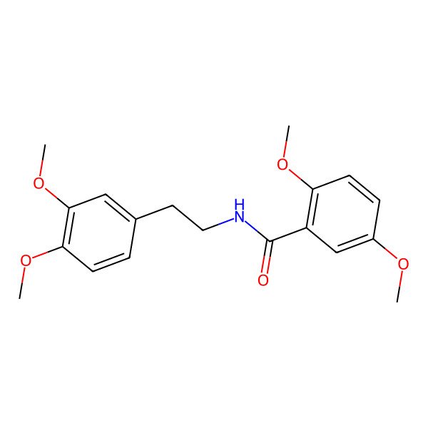 2D Structure of N-[2-(3,4-dimethoxyphenyl)ethyl]-2,5-dimethoxybenzamide
