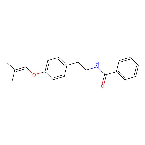 2D Structure of N-[2-[4-(2-methylprop-1-enoxy)phenyl]ethyl]benzamide
