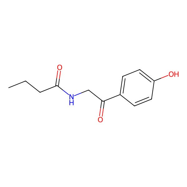 2D Structure of N-[2-(4-hydroxyphenyl)-2-oxoethyl]butanamide