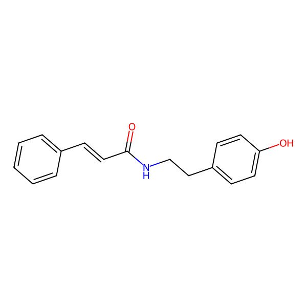 2D Structure of N-(2-(4-Hydroxyphenyl)ethyl)-3-phenylprop-2-enamide