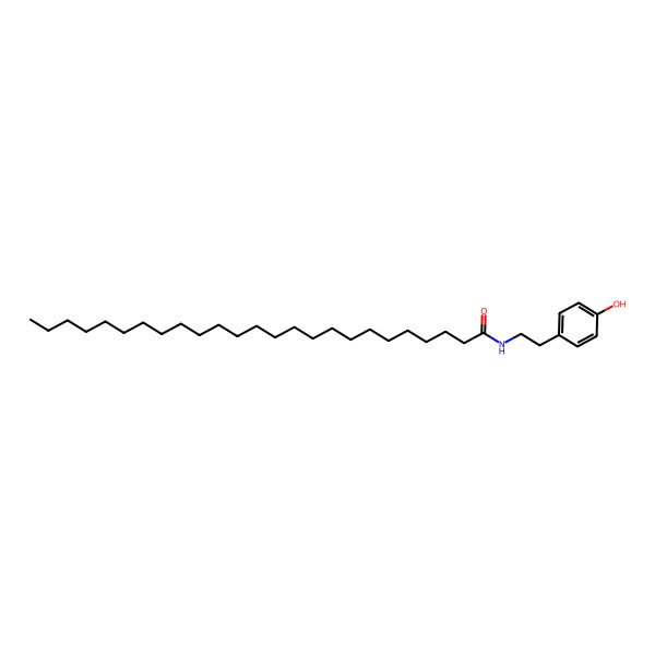 2D Structure of N-[2-(4-hydroxyphenyl)ethyl]pentacosanamide