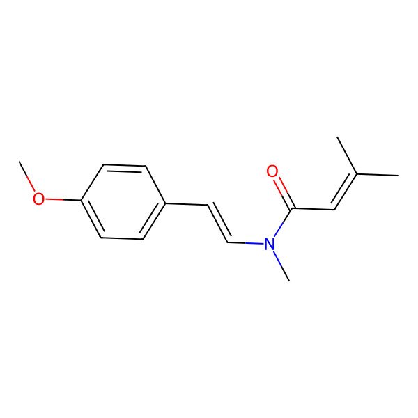 2D Structure of N-[2-(4-methoxyphenyl)ethenyl]-N,3-dimethylbut-2-enamide