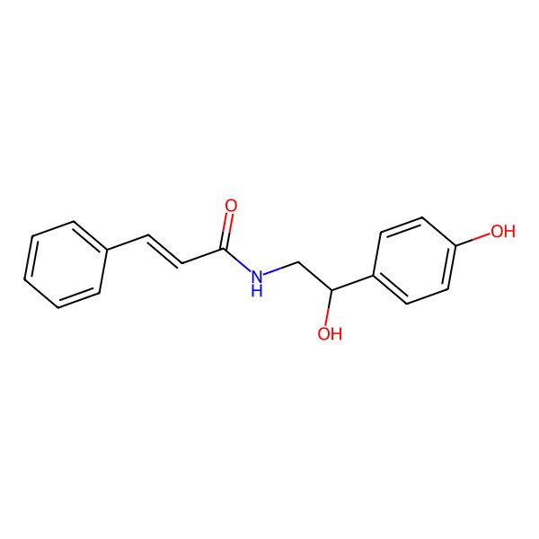 2D Structure of N-[2-hydroxy-2-(4-hydroxyphenyl)ethyl]-3-phenylprop-2-enamide