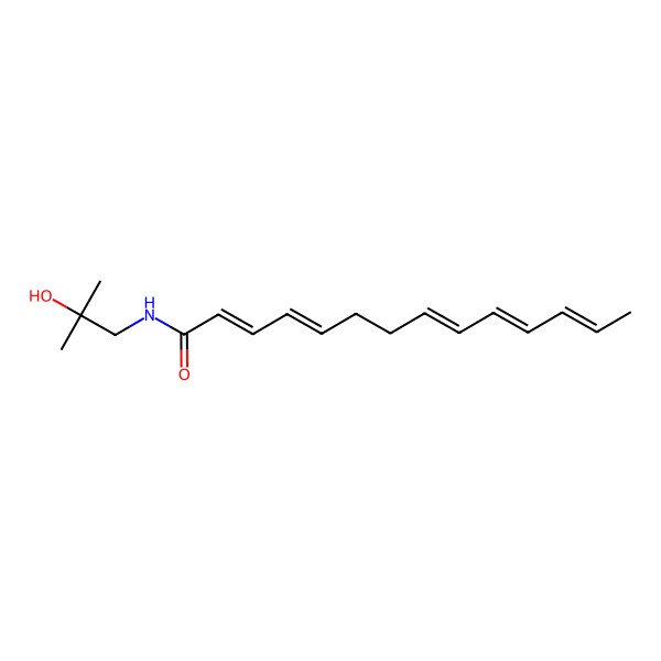 2D Structure of N-(2-hydroxy-2-methylpropyl)tetradeca-2,4,8,10,12-pentaenamide 2D Structure of N-(2-hydroxy-2-methylpropyl)tetradeca-2,4,8,10,12-pentaenamide