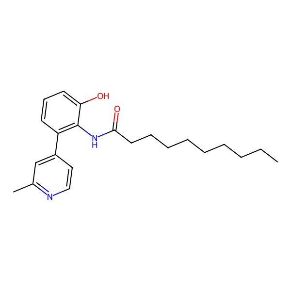 2D Structure of N-[2-hydroxy-6-(2-methylpyridin-4-yl)phenyl]decanamide