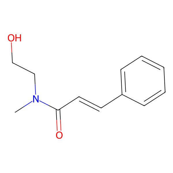 2D Structure of N-(2-Hydroxyethyl)-N-methyl-3-phenylprop-2-enamide