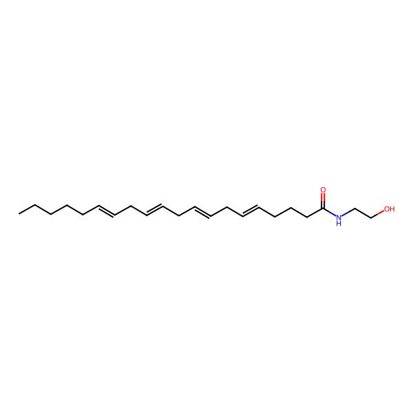 2D Structure of N-(2-hydroxyethyl)icosa-5,8,11,14-tetraenamide