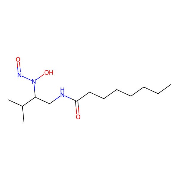 2D Structure of N-[2-[hydroxy(nitroso)amino]-3-methylbutyl]octanamide