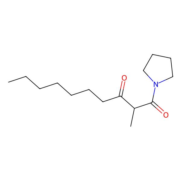 2D Structure of N-(2-methyl-3-oxodecanoyl)pyrrolidine