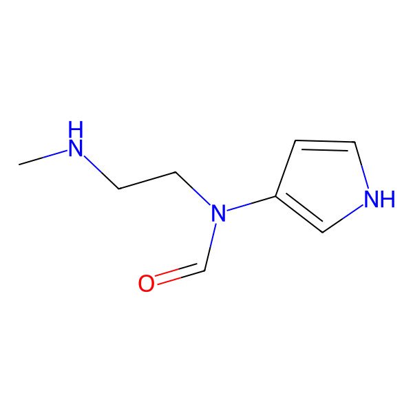 2D Structure of N-[2-(methylamino)ethyl]-N-(1H-pyrrol-3-yl)formamide