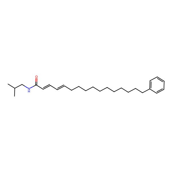 2D Structure of N-(2-methylpropyl)-16-phenylhexadeca-2,4-dienamide