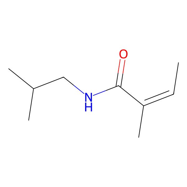 2D Structure of N-(2-methylpropyl)-2-methylbutenamide