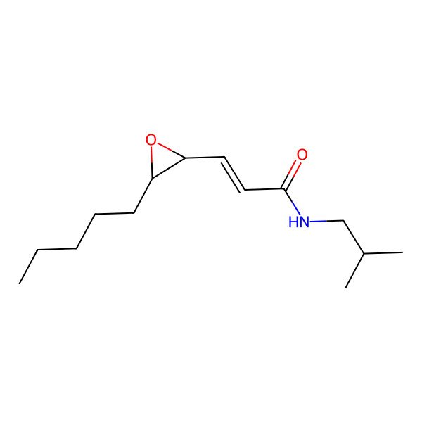 2D Structure of N-(2-methylpropyl)-3-(3-pentyloxiran-2-yl)prop-2-enamide