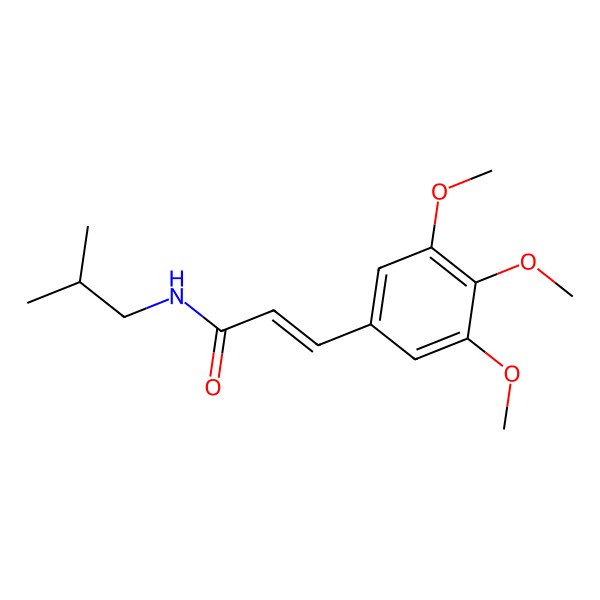 2D Structure of N-(2-methylpropyl)-3-(3,4,5-trimethoxyphenyl)prop-2-enamide