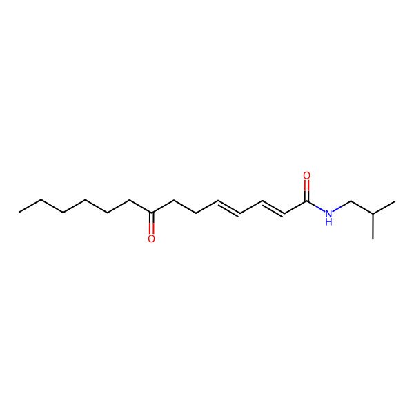 2D Structure of N-(2-methylpropyl)-8-oxotetradeca-2,4-dienamide