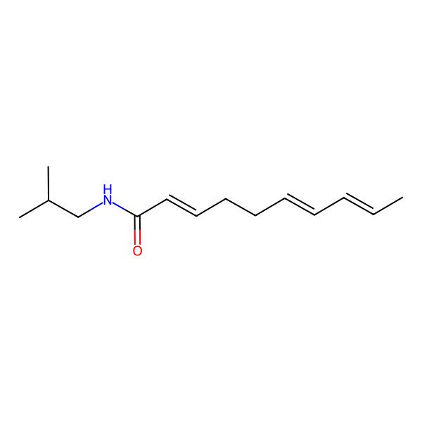 2D Structure of N-(2-methylpropyl)deca-2,6,8-trienamide 2D Structure of N-(2-methylpropyl)deca-2,6,8-trienamide