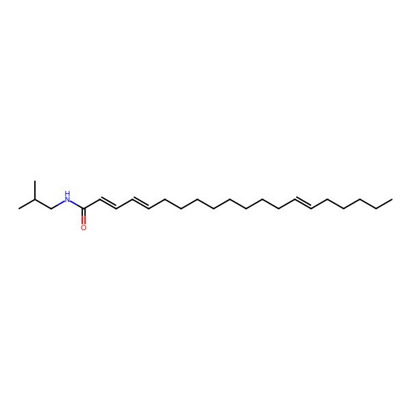 2D Structure of N-(2-methylpropyl)icosa-2,4,14-trienamide