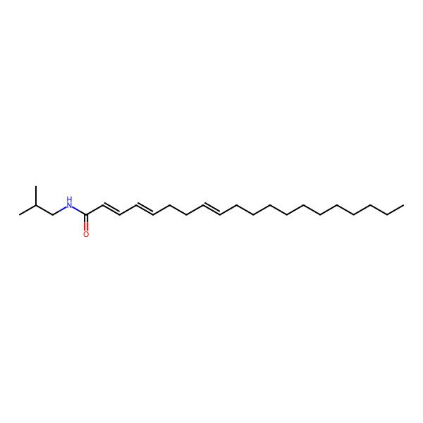 2D Structure of N-(2-methylpropyl)icosa-2,4,8-trienamide 2D Structure of N-(2-methylpropyl)icosa-2,4,8-trienamide