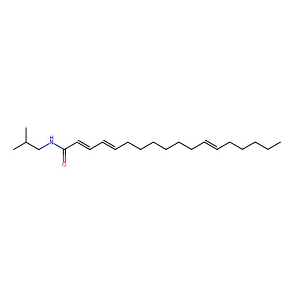 2D Structure of N-(2-Methylpropyl)octadeca-2,4,12-trienamide 2D Structure of N-(2-Methylpropyl)octadeca-2,4,12-trienamide