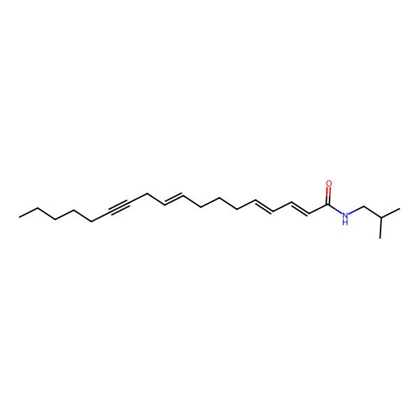 2D Structure of N-(2-methylpropyl)octadeca-2,4,9-trien-12-ynamide 2D Structure of N-(2-methylpropyl)octadeca-2,4,9-trien-12-ynamide