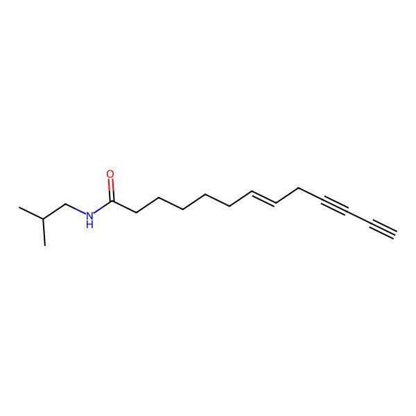 2D Structure of N-(2-methylpropyl)tridec-7-en-10,12-diynamide 2D Structure of N-(2-methylpropyl)tridec-7-en-10,12-diynamide