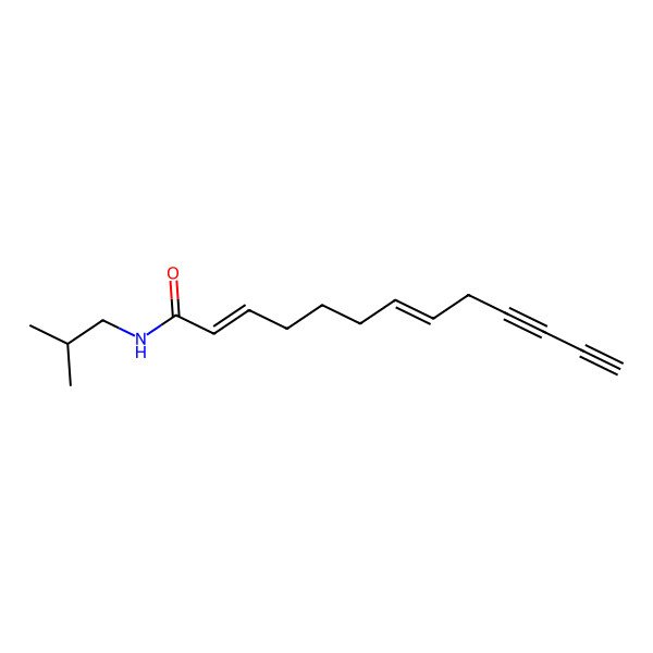 2D Structure of N-(2-Methylpropyl)trideca-2,7-diene-10,12-diynamide